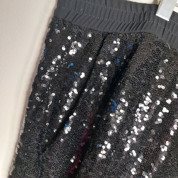 Eloquii Elenents Black Sequin Plus Size Joggers - Picture 4 of 10